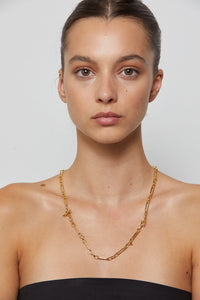 Silk & Steel Estate Chain Necklace Gold
