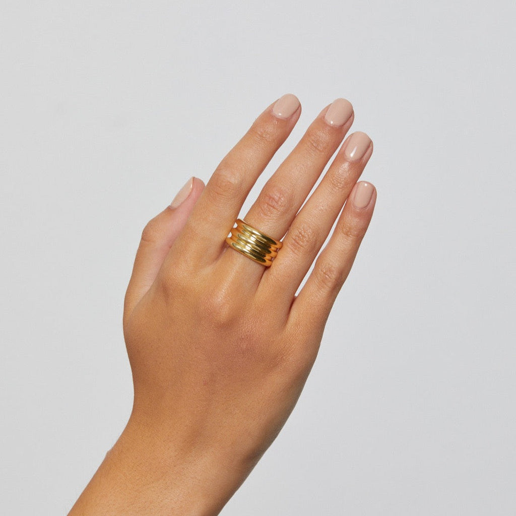 Silk & Steel Ella Ring Gold