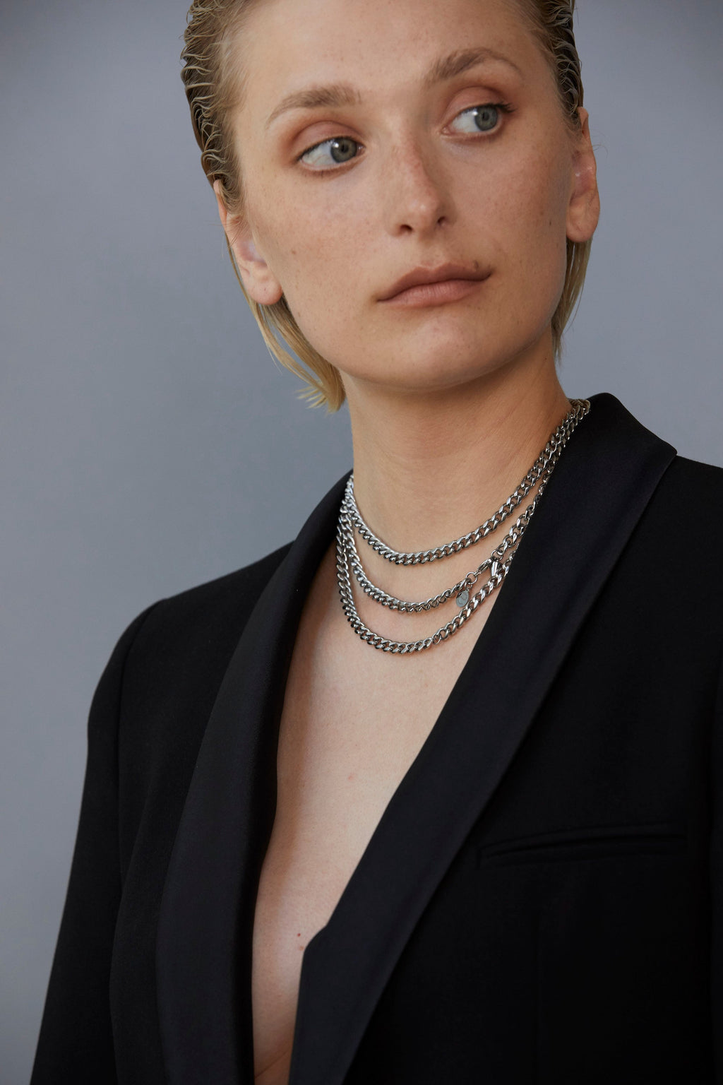 Silk & Steel Jewellery Assigned To Danger necklace stainless steel curb chain