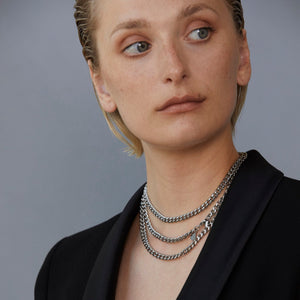 Silk & Steel Jewellery Assigned To Danger necklace stainless steel curb chain