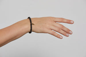 Silk & Steel All for One Black Onyx Gold bracelet