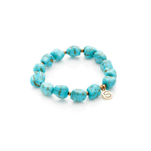 Silk & Steel Jewellery Azura Bracelet Turquoise + Gold