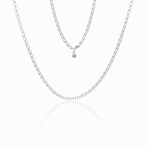Silk & Steel Jewellery Belcher Necklace Silver