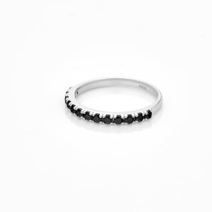 Eternity / Black Spinel + Silver / Ring