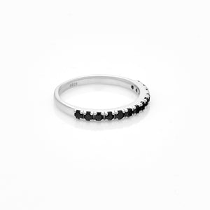 Eternity / Black Spinel + Silver / Ring