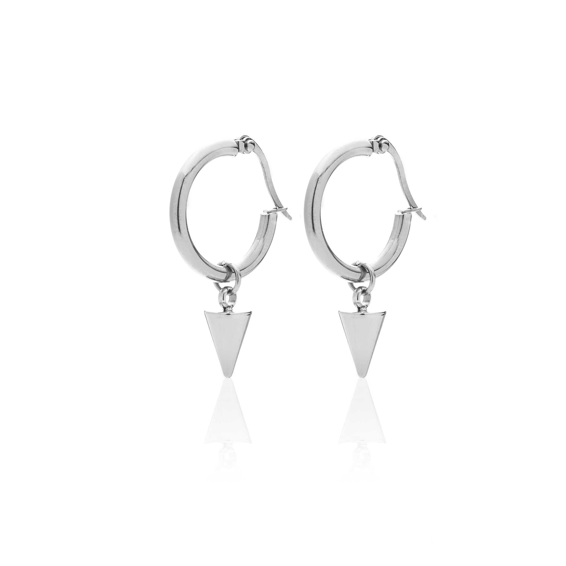 Silk & Steel Eva Sleeper Hoops with Spike