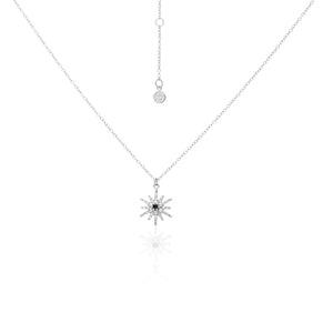 Silk & Steel Luminosa Star Necklace White Topaz Silver