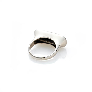 Silk & Steel Jewelley Grace Ring Black Onyx Silver