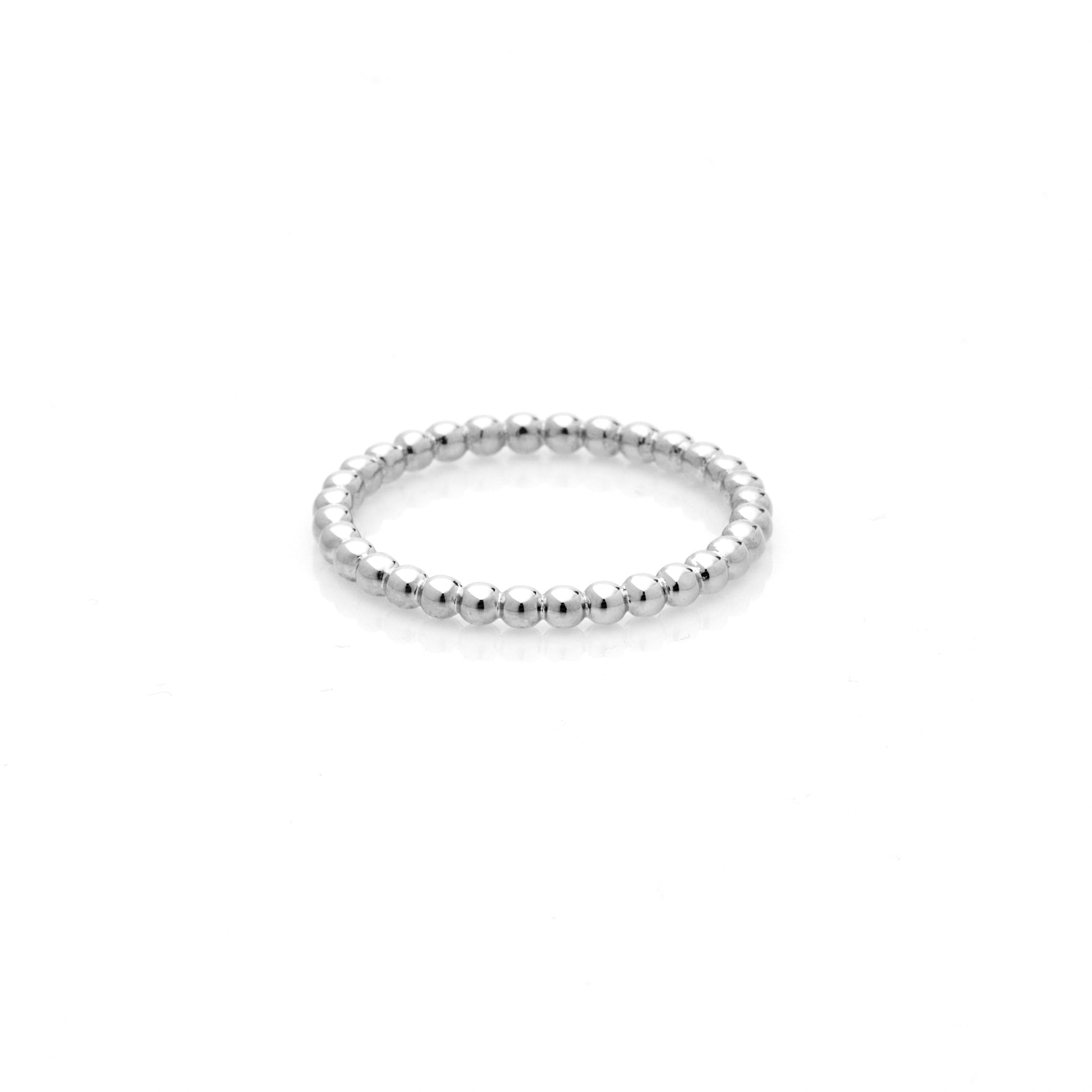 Silk & Steel Superfine Seed Stacker ring silver