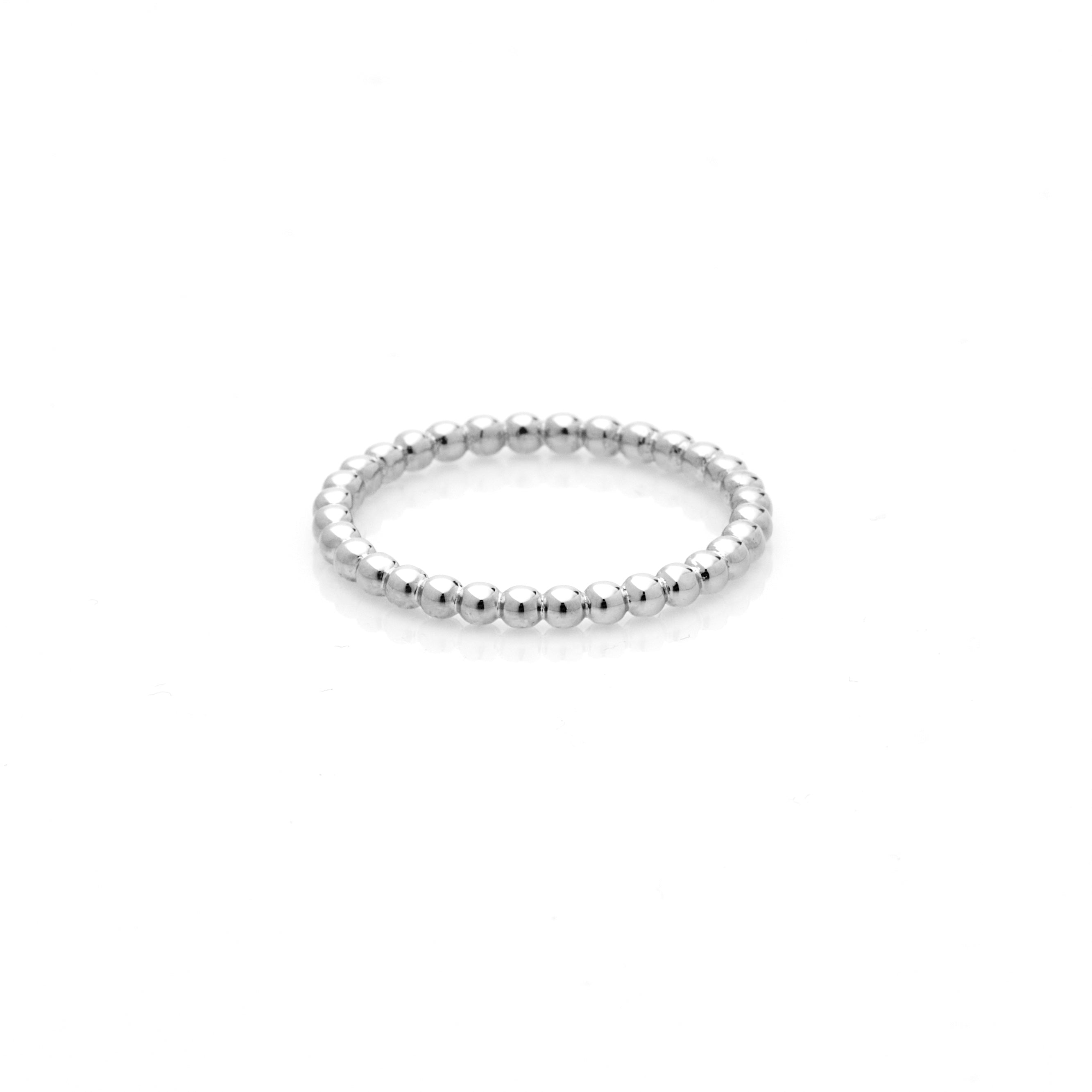 Silk & Steel Superfine Seed Stacker ring silver