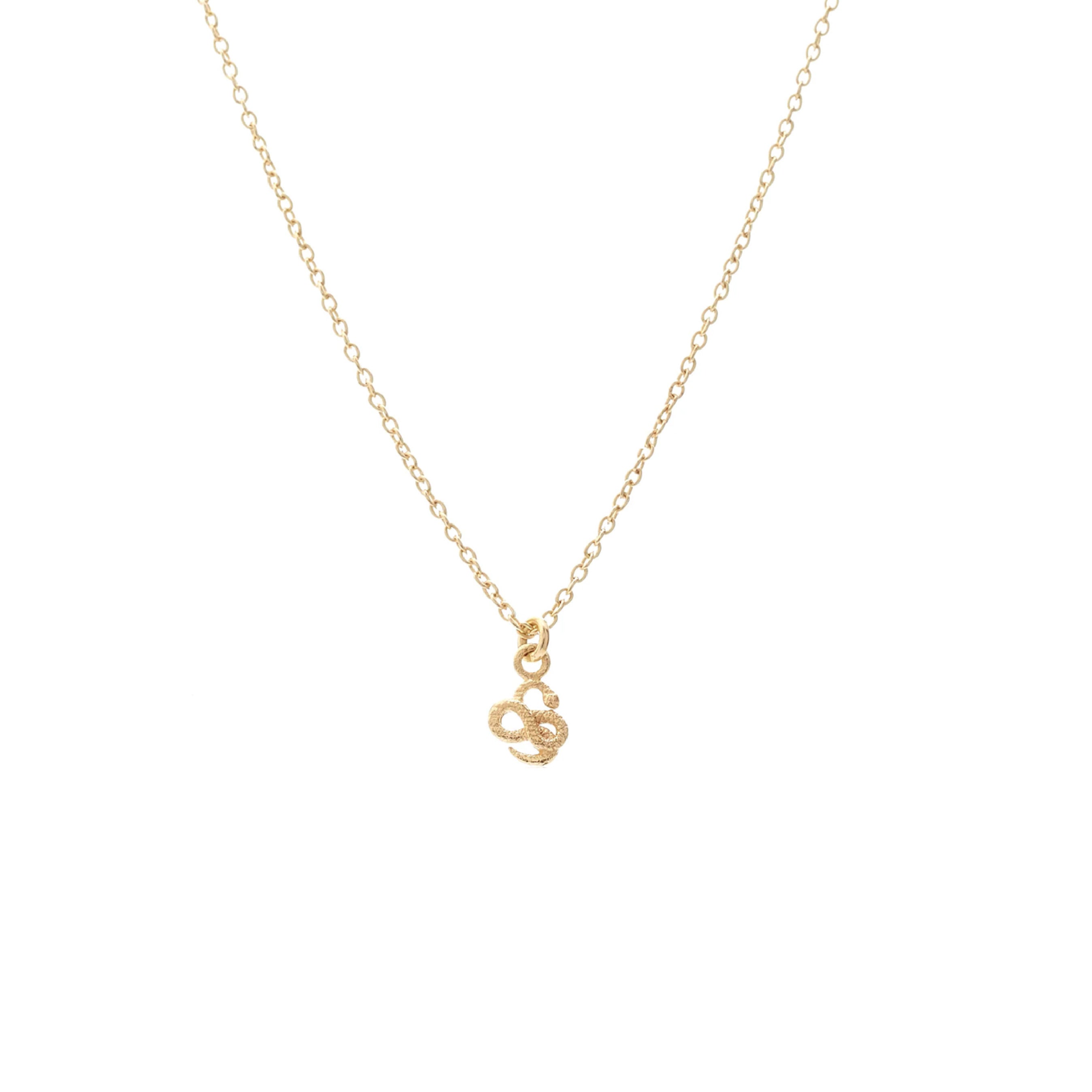 Silk & Steel Superfine Talisman Petite Serpent Necklace Gold