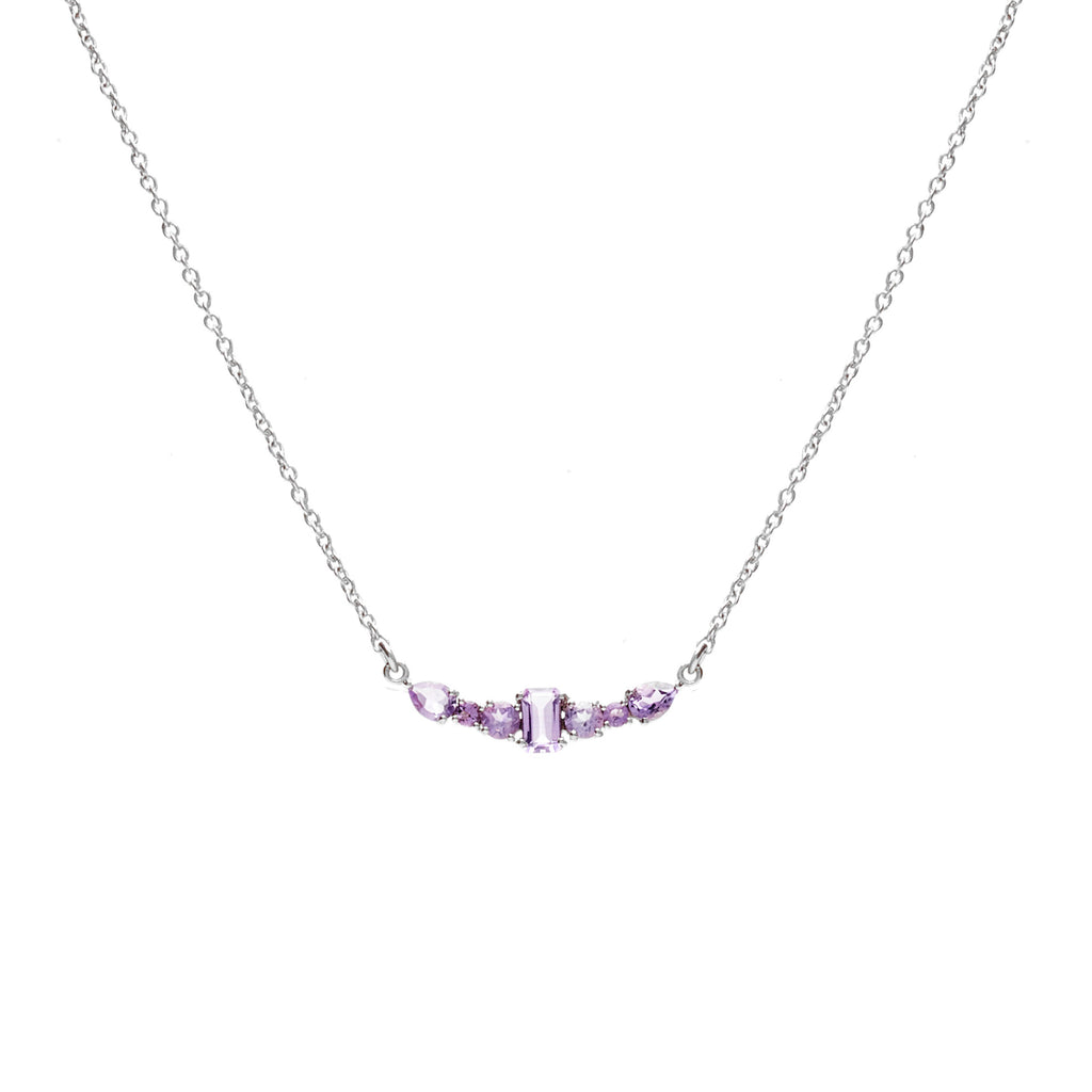 Silk & Steel Jewellery Theia Necklace Brazilian Amethyst + Silver