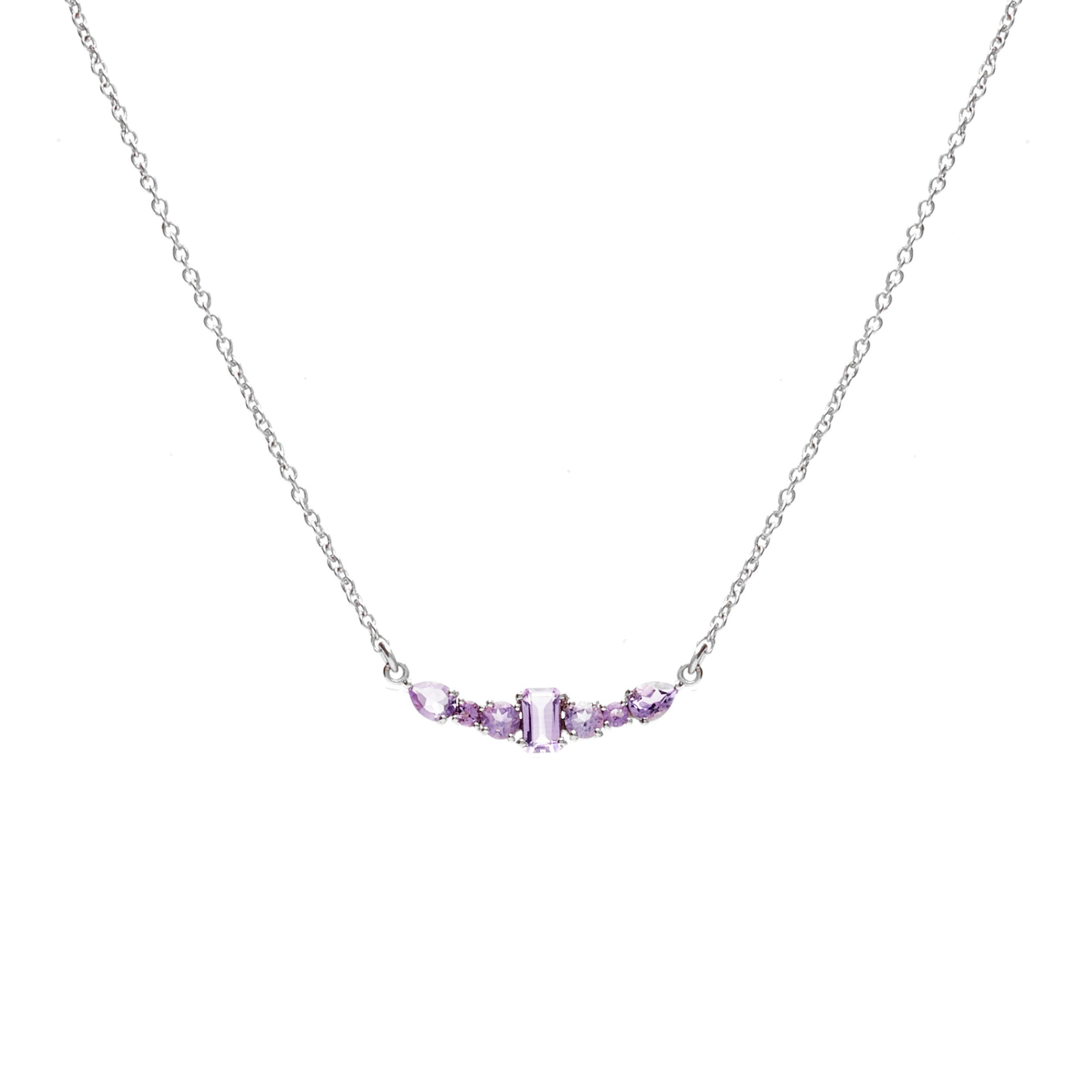 Silk & Steel Jewellery Theia Necklace Brazilian Amethyst + Silver