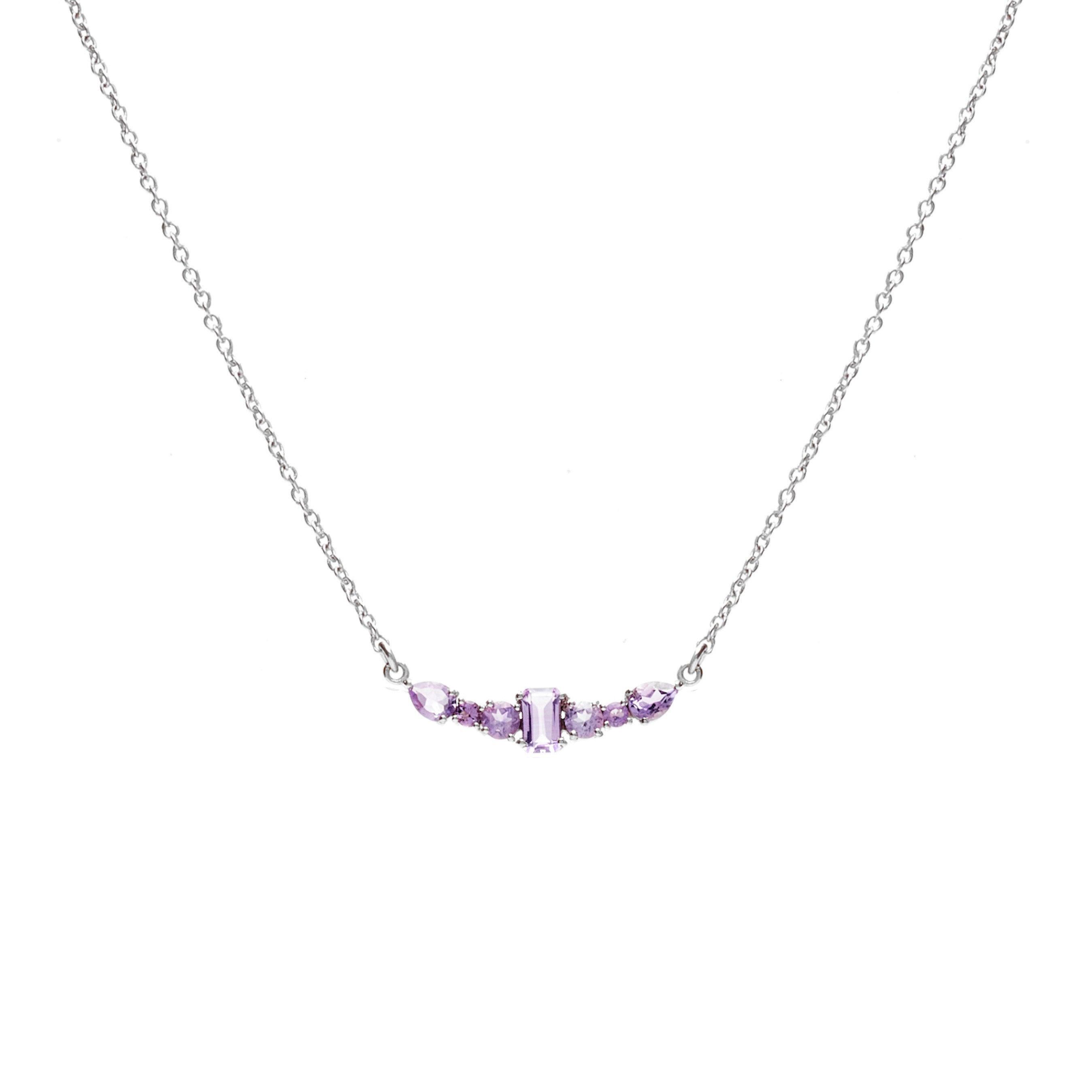 Silk & Steel Jewellery Theia Necklace Brazilian Amethyst + Silver