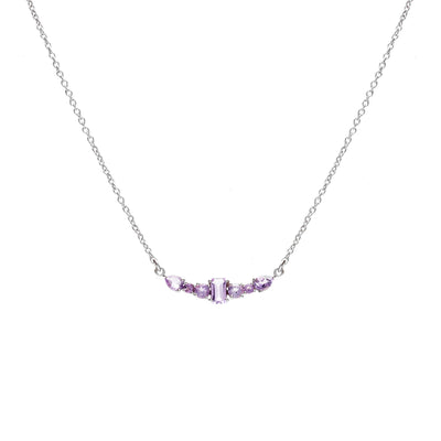 Silk & Steel Jewellery Theia Necklace Brazilian Amethyst + Silver