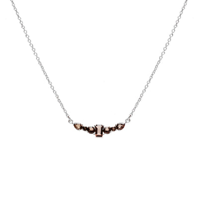 Silk & Steel Jewellery Theia Necklace Smokey Quartz + Silver