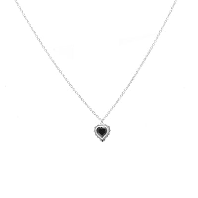 Silk & Steel Jewellery Amour Necklace Black + Silver