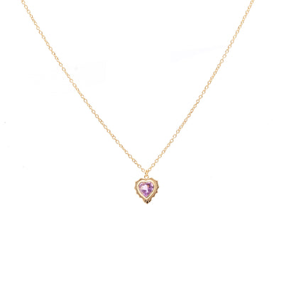 Silk & Steel Jewellery Amour Necklace Brazilian Amethyst + Gold