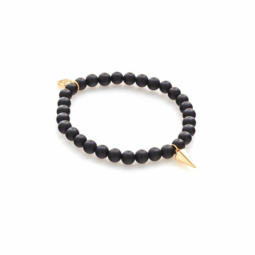 Silk & Steel All for One Black Onyx Gold bracelet