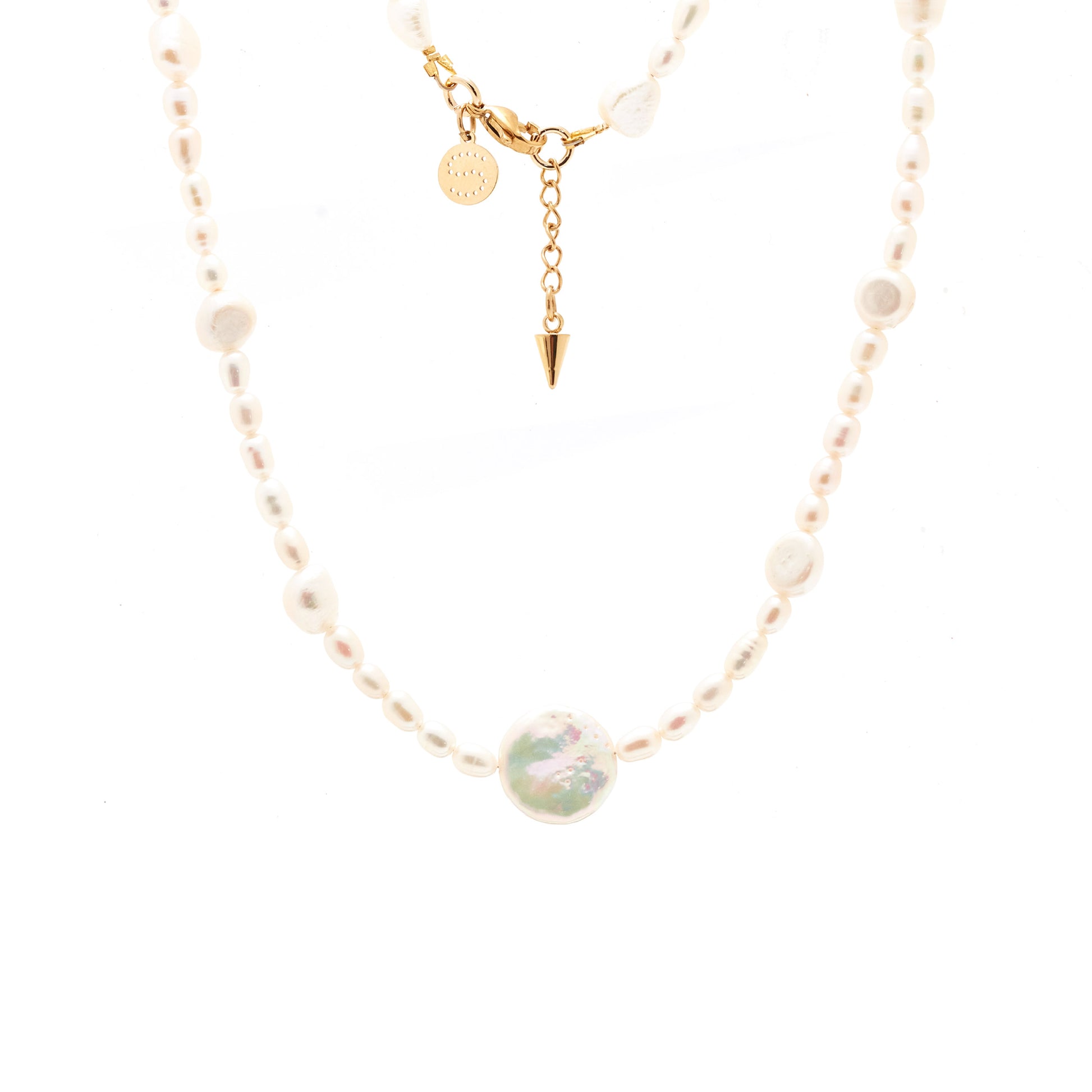 Silk & Steel Jewellery Bella Choker Pearl + Gold