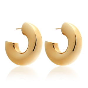 Silk & Steel Jewellery Sunrise Hoops Gold