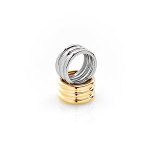 Silk & Steel Ella Ring Gold + Silver