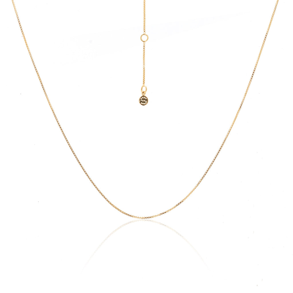 Silk & Steel Jewellery Fine Box Chain Necklace Gold - Christmas Jewellery