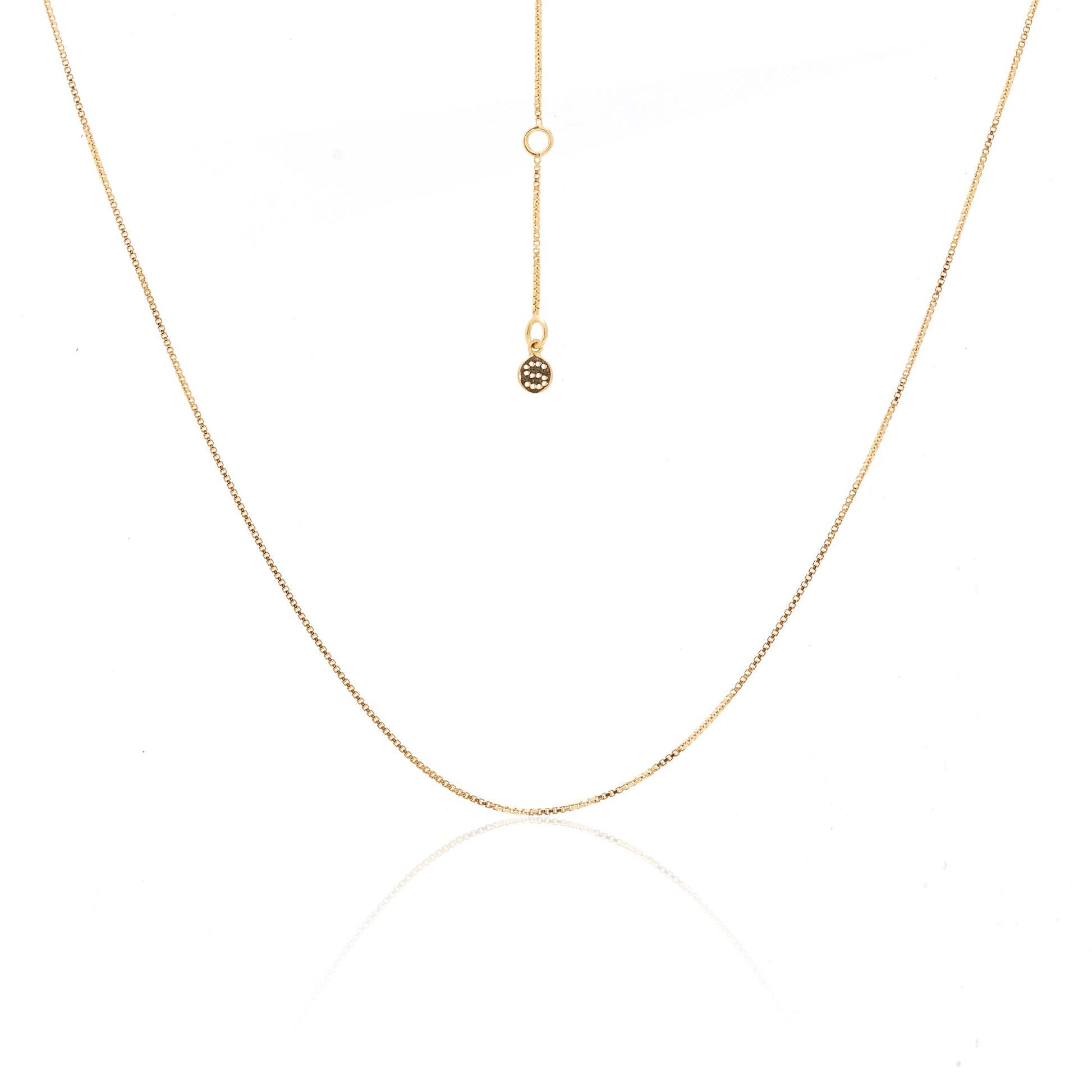 Silk & Steel Jewellery Fine Box Chain Necklace Gold - Christmas Jewellery
