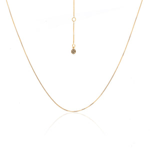 Silk & Steel Jewellery Fine Box Chain Necklace Gold - Christmas Jewellery