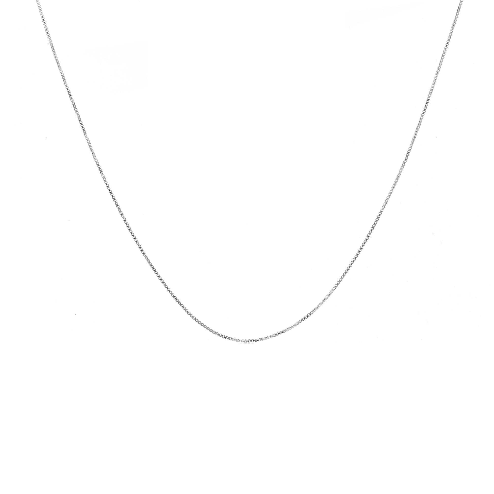 Silk & Steel Jewellery Fine Box Chain Necklace Silver - Christmas Jewellery