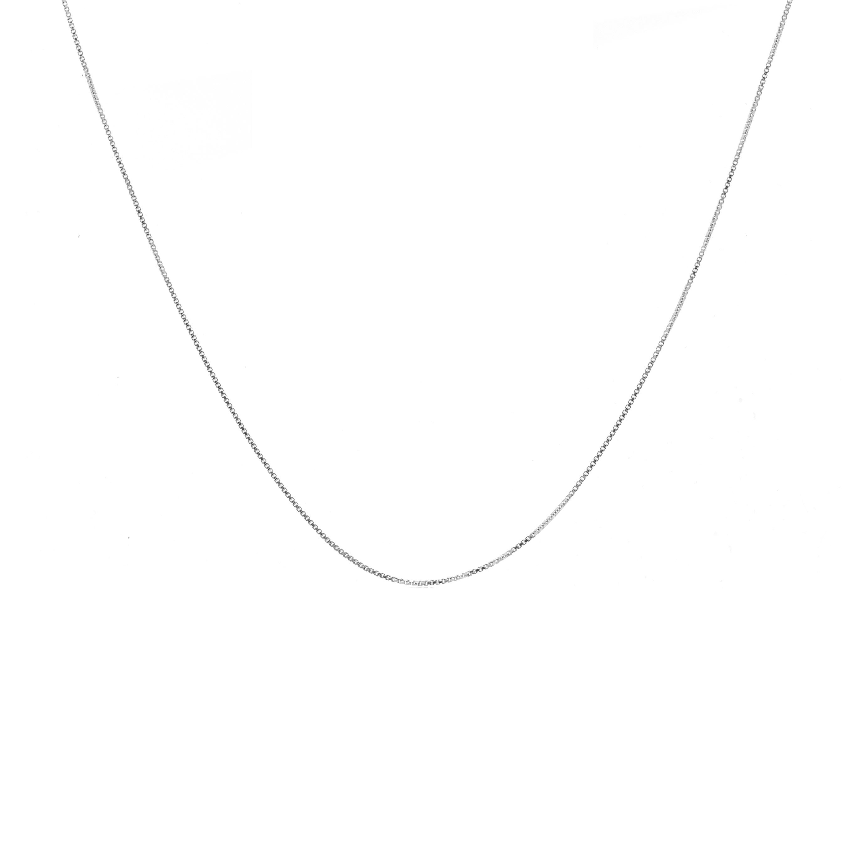 Silk & Steel Jewellery Fine Box Chain Necklace Silver - Christmas Jewellery