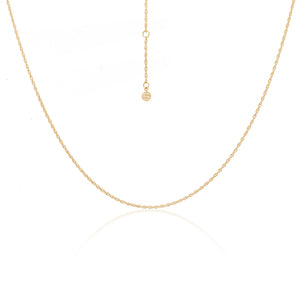 Silk & Steel Jewellery Fine Rope Necklace Gold