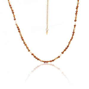 Silk & Steel Jewellery Gia Beaded Necklace Picture Jasper + Pearls