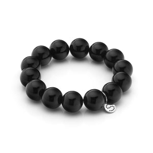 Silk & Steel Jewellery Luna Bracelet Black Onyx + Silver