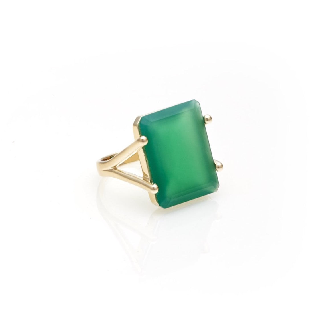 Prima Donna Ring Green Onyx + Gold