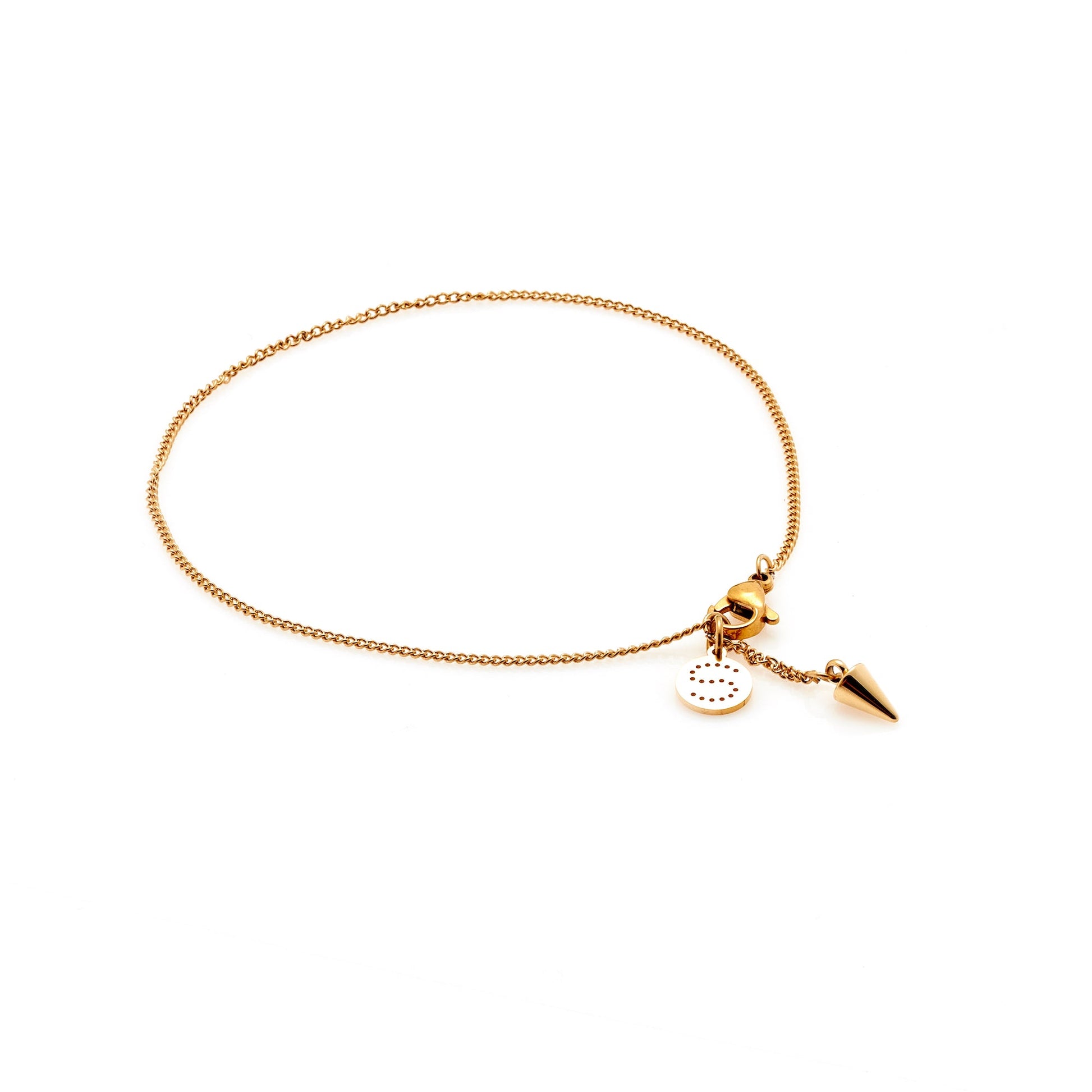 Silk & Steel Jewellery Ravello Anklet Gold