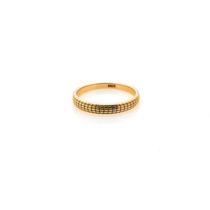 Silk & Steel Romantique Stacker Ring Gold