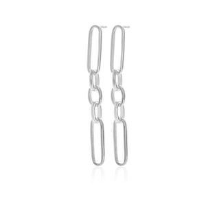 Silk & Steel Estate Drop Earrings Silver