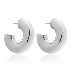 Silk & Steel Jewellery Sunrise Hoops Silver