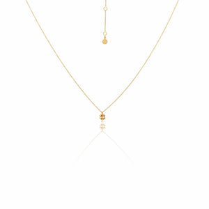 Silk & Steel Superfine Lucky Clover Gold Necklace