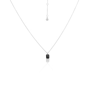 Silk & Steel Jewellery Reverie Necklace Black Spinel + Silver