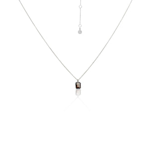 Silk & Steel Jewellery Reverie Necklace Smokey Quartz + Silver