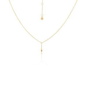 Silk & Steel Superfine Spike  Gold Necklace