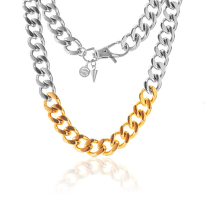 Silk & Steel x Storm Collab Two-Tone Revival curb chain Necklace