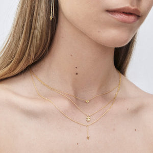Silk & Steel Superfine Keepsake Peridot Gold Necklace