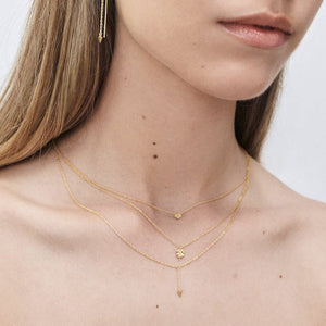 Silk & Steel Superfine Spike Gold Necklace
