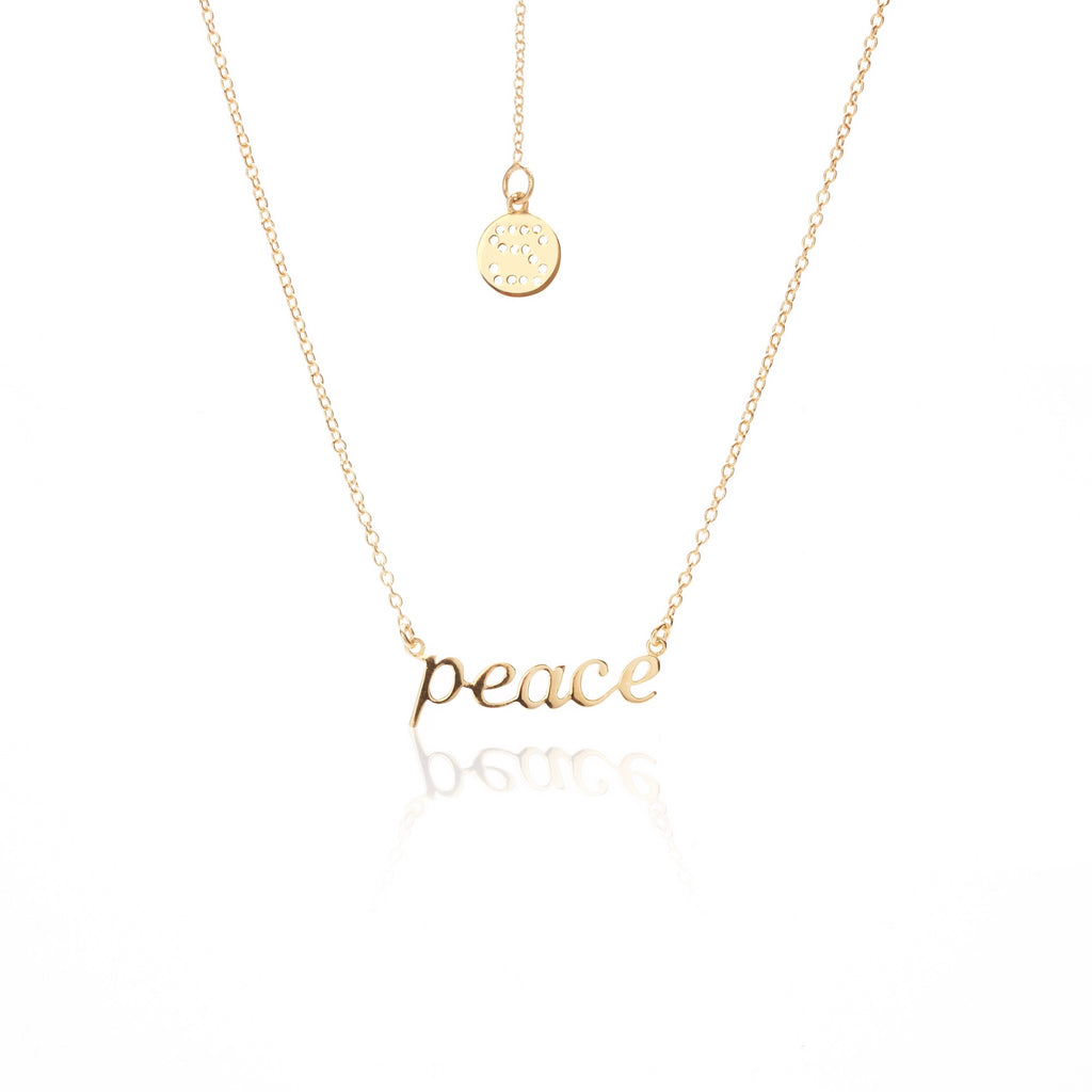Superfine Peace Necklace Gold