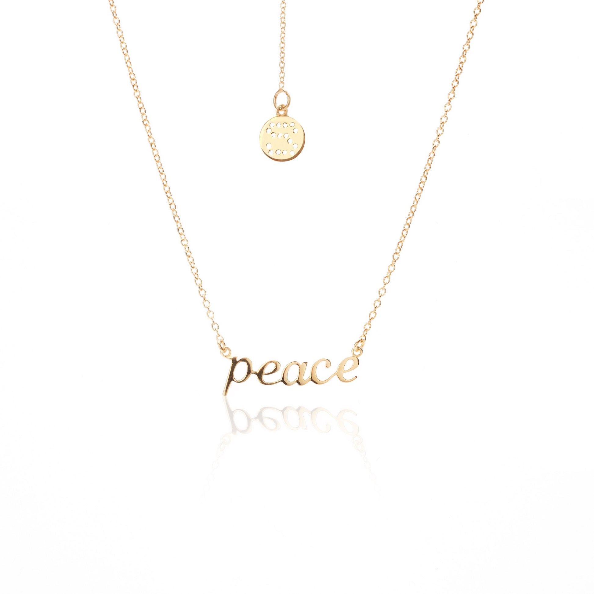 Superfine Peace Necklace Gold