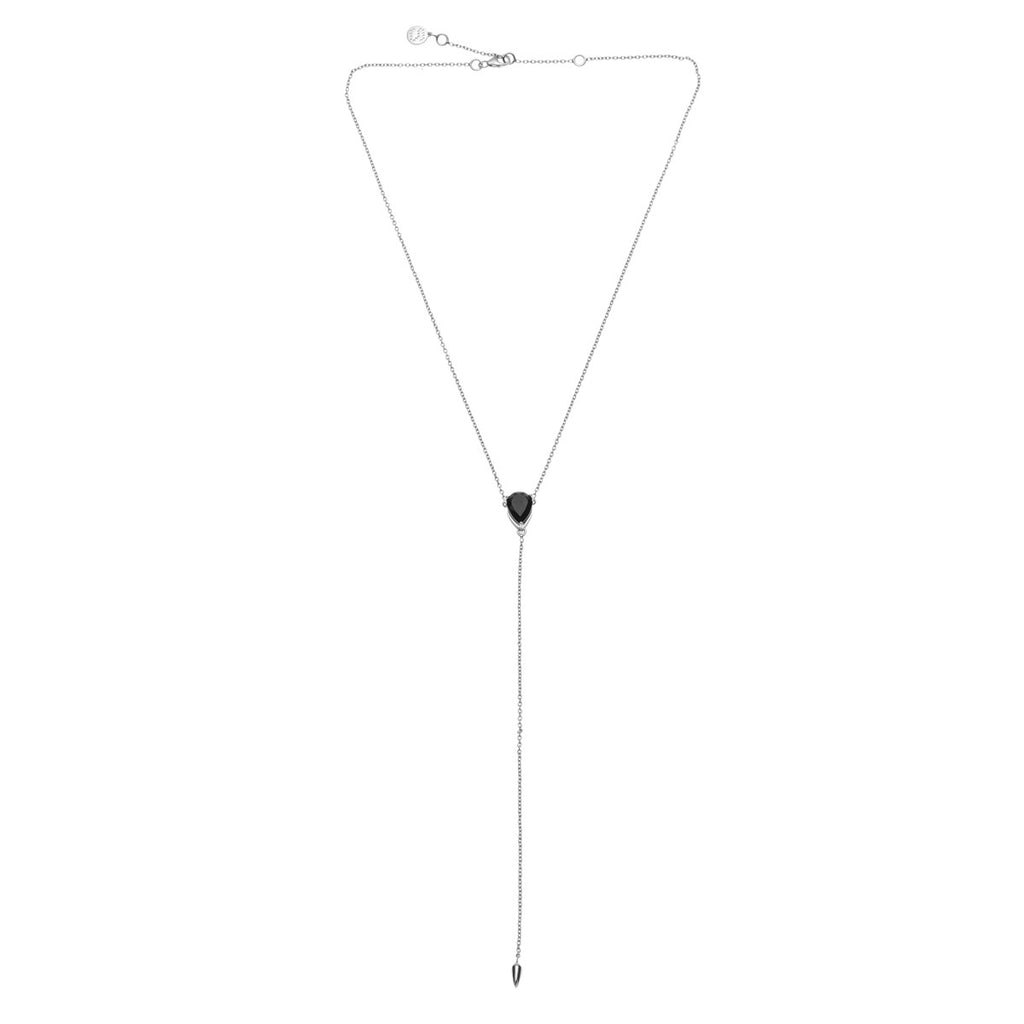 Silk&Steel D-Vine Necklace - Silver with Spinel 