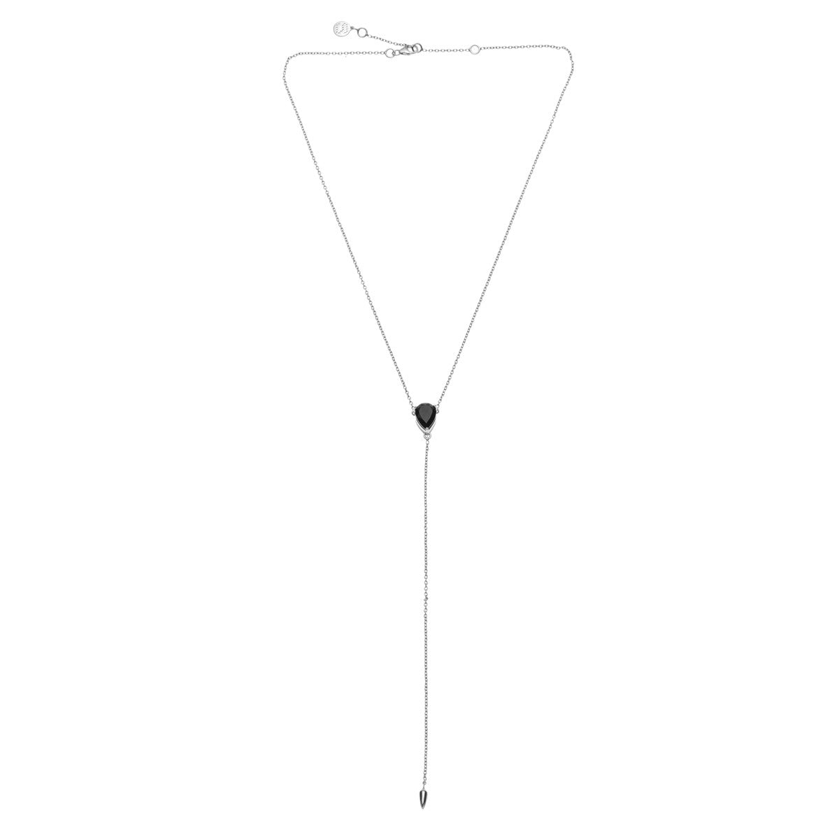 Silk&Steel D-Vine Necklace - Silver with Spinel 